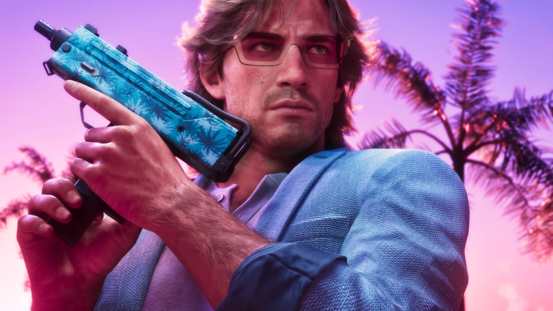 Jason's vintage pastel linen suit with an '80s cut, a GTA VI Vintage Vice City pre-order bonus outfit.