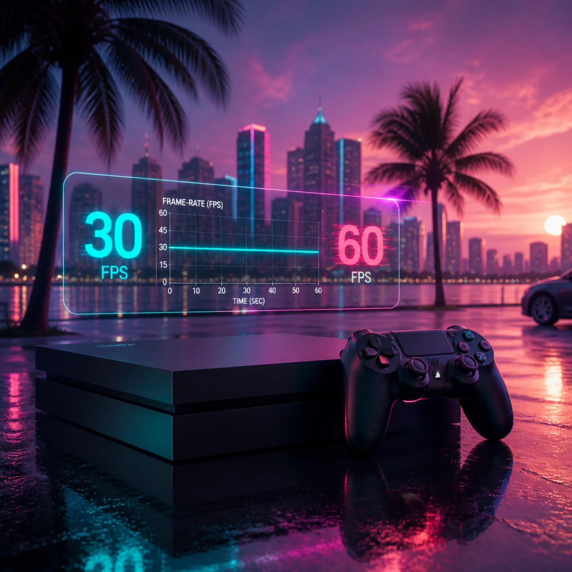 GTA 6 gameplay on PS5 — will there be a 60fps performance mode? Digital Foundry doubts it.