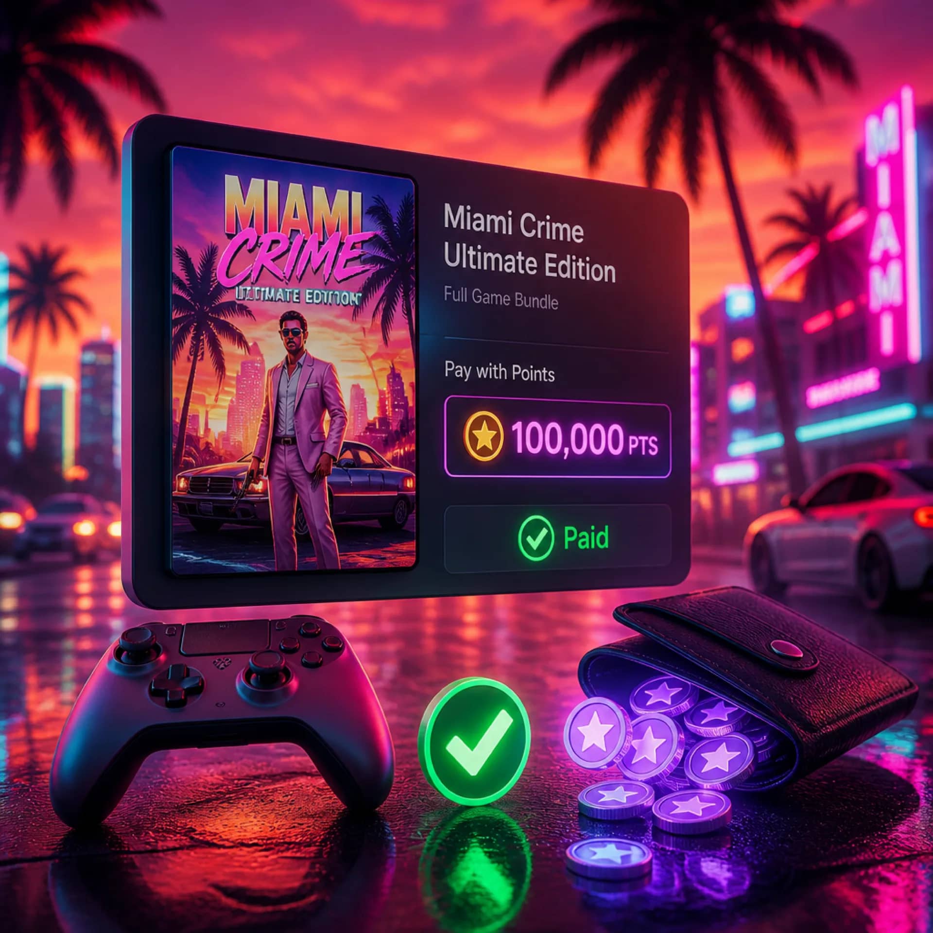 An Xbox checkout for the GTA 6 Ultimate Edition pre-order being paid with Microsoft Rewards points instead of cash.