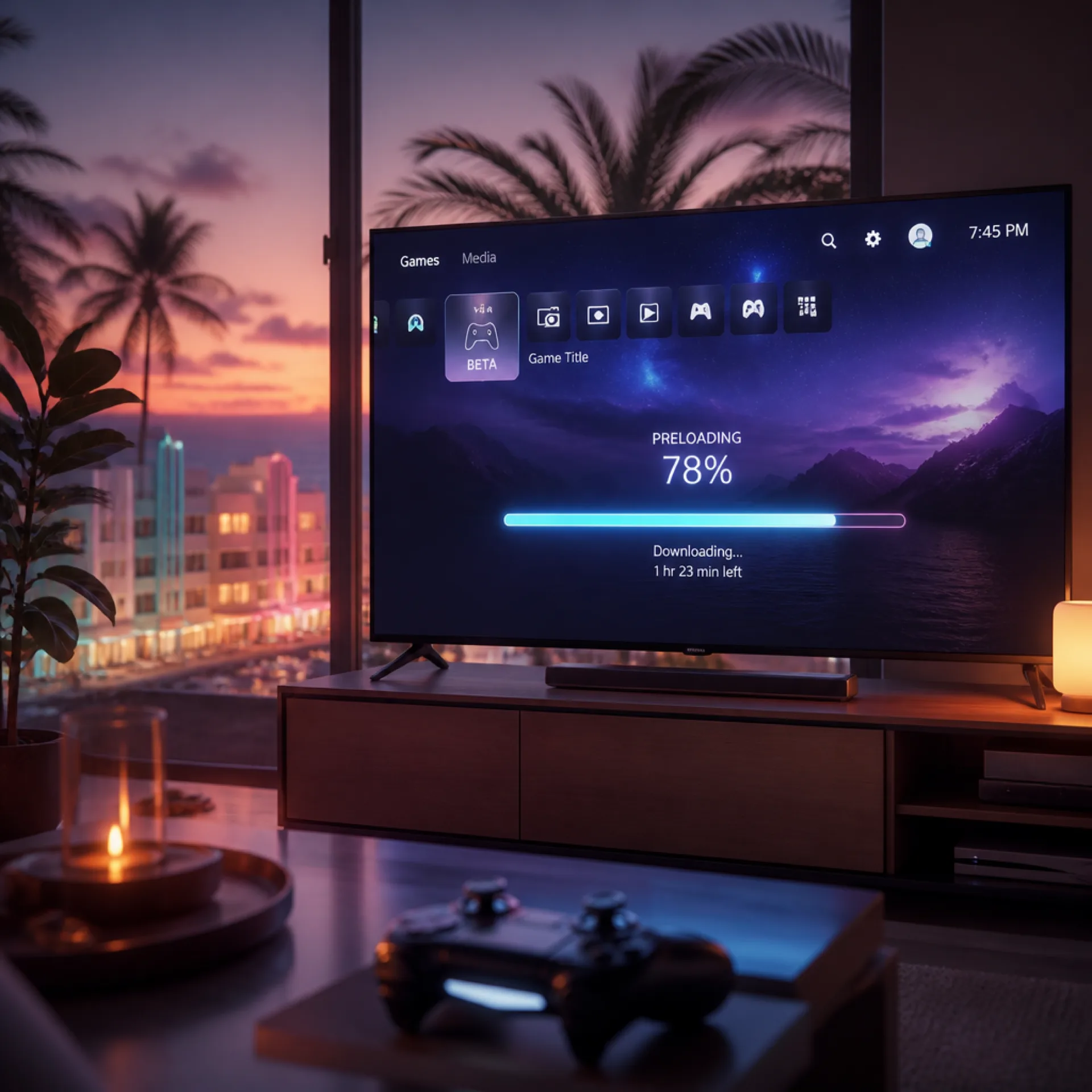 A GTA 6 download screen on a PS5 preloading the game before the November 19, 2026 launch.